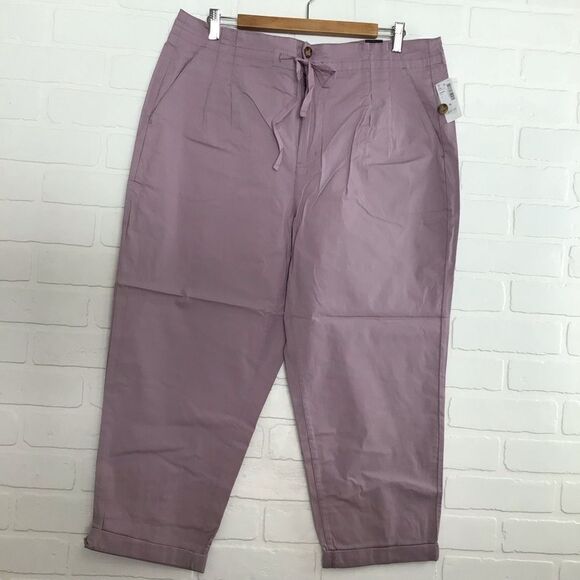 2/40$ Plus size 18 Reitmans pedal crop pants ankle trousers cotton lightweight - Picture 7 of 9